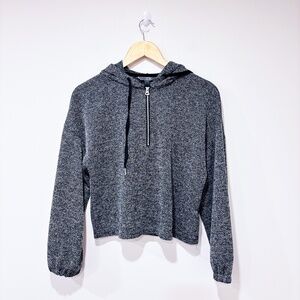 CHAPTER‎ ONE – Grey cropped hooded top | Relaxed fit | X-Small *